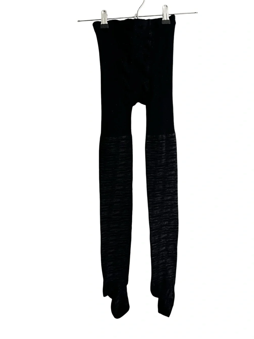 Smartwool Heathered Black Wool Blend Footed Tights